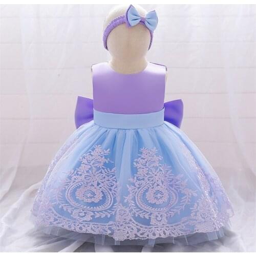 1 Year Vestidos Toddler Birthday Party Children Baptism Kids Tutu Newborn Christening Princess Baby Girl Clothes Summer Dresses