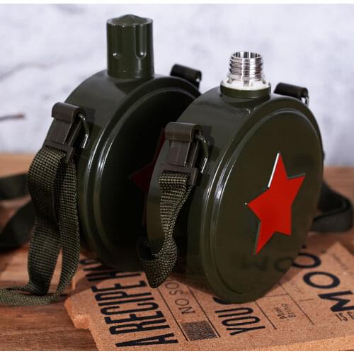 560/800ml Stainless steel 304 Hip Flask Camouflage military kettle sports outdoor Army Flagon Camping Bicycle My Water Bottle
