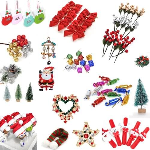 Hot Sale Christmas Wreaths Sticker Lollipop Cover Tops Pendants Miniature Xmas Tree Hanging Ornament Home Decoraitons