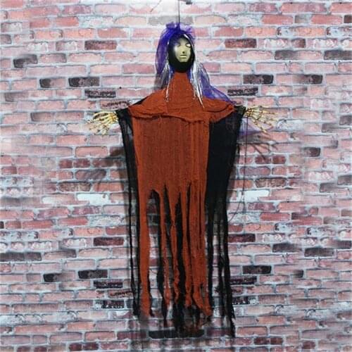 Halloween Scary Ghost Electric Haunted House Escape Halloween Pendant Decoration Animated Skeleton Party Supplies