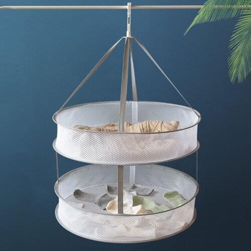 Clothes Drying Basket Hanging Sweater Net Pocket Large Thick Anti-Deformation Cardigan Tile Rack Drying Socks Clothes Bag