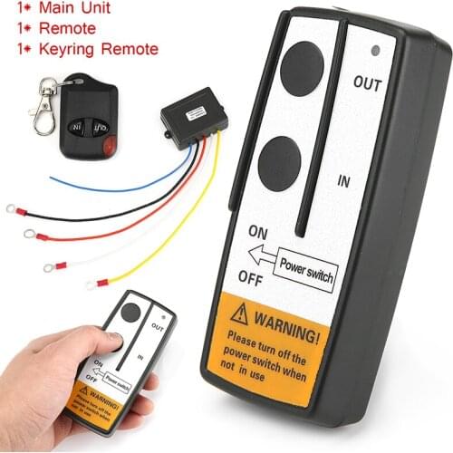 Mayitr 1set Auto12V Winch Wireless Remote Control 50ft Controller Car Truck ATV Warn Off Road SUV Accessories Parts