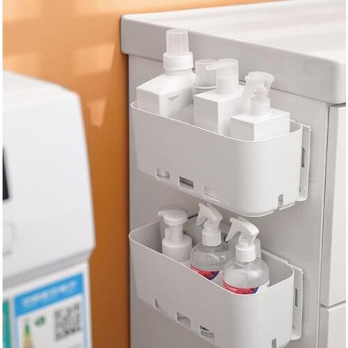 Multifunctional Home Kitchen Cabinet Retractable Drawer Type Storage Rack Multi-function Hole Free Slit Pull Type Storage Box