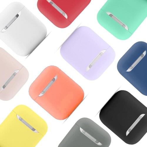 Soft Silicone Case for Apple Airpods 1/2 Shockproof Cover for Apple AirPods Bluetooth Earphone Cases for Air Pods Protector Case