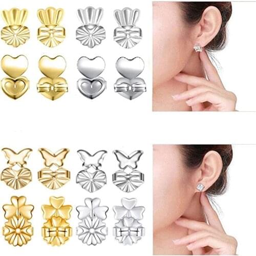 2021 New 16 Styles Hypoallergenic Earring Lifter Fits All Earlobe Stud Back Nut Lift Support Post Earrings For Women