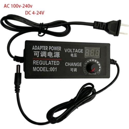 NEW AC/DC Adjustable Power Adapter Supply 4-24V 1.5A 60W Speed Control Volt Display