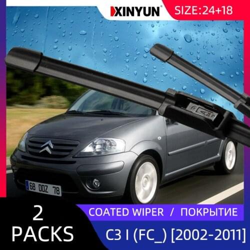 Coated wiper Front Wiper Blades For Citroen - C3 I (FC_) [2002-2011] Windshield Windscreen 26"12"