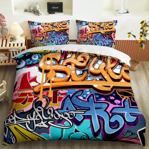 3D Bed cover set bedding sets duvet Hip-hop graffiti duvet cover bed bed set duvet 3d bedding set bedding sets duvet cover