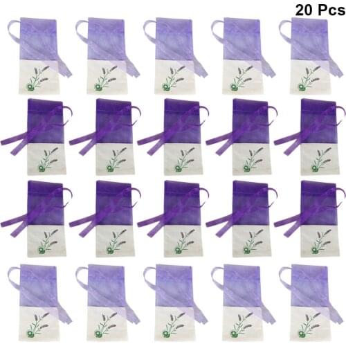 20PCS Sachet Bags Empty Organza Cotton Cloth Flower Lavender Fragrance Bag For Seeds Dry Flowers Sachet Storage Air Fresher