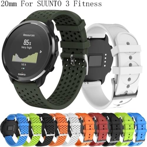 Strap For SUUNTO 3 Fitness 20MM Smart Watch Band Silicone Bracelet Sport Wristband Quick installation Replacement Accessories