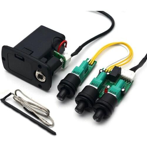 3-Band Active Equalizer Preamp Piezo Pickup System Set With 6.35mm Audio Output For Taylor Acoustic & Classical Guitar