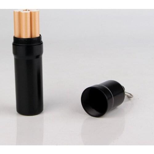 Waterproof Mini Cigarette Case,5 pcs Capacity Portable Box, Aluminum alloy Multi-function Shredded Tobacco Small Container