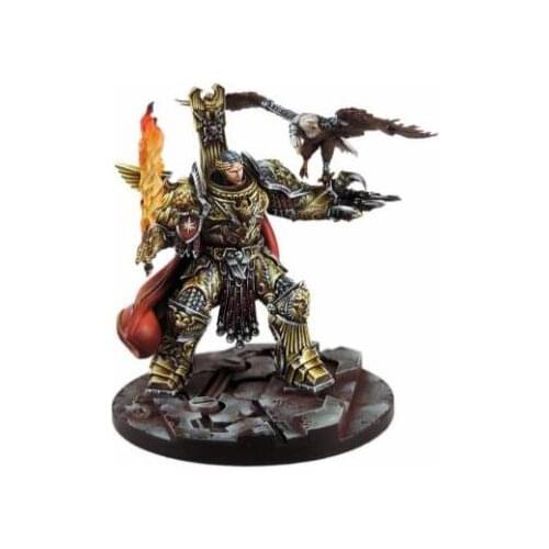 1/32 54mm ancient Knight with bird with base 54mm Resin figure Model kits Miniature gk Unassembly Unpainted