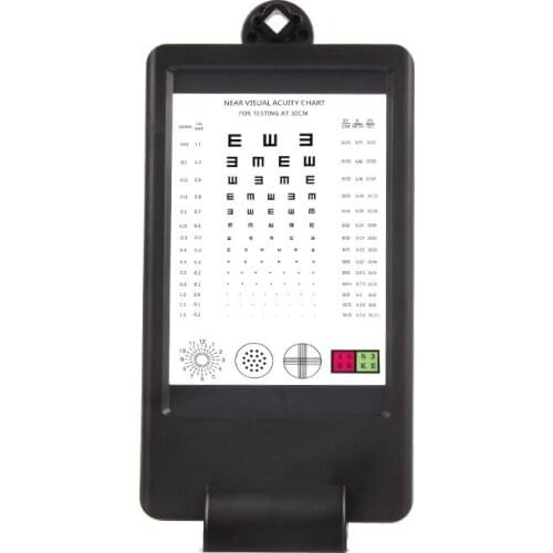 1PCS LED Backlight Multifunction Double Side Visual Acuity Near Vision Acuity Chart Tester 30cm Ranging