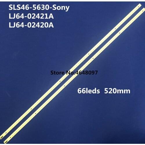 520mm LED Backlight Lamp strip 66leds For So ny LCD TV KDL-46HX800 LJ64-02421A LJ64-02420A SLS46-5630-Sony