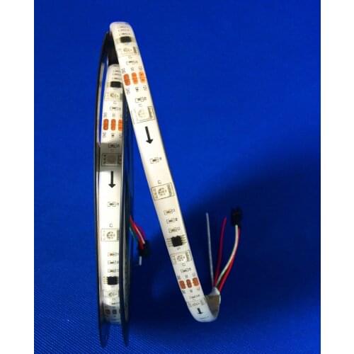 Promotion!! 5m DC12V WS2811 150LEDs (10pixes/m) led digital strip;waterproof in silicon coating;IP65;WHITE PCB