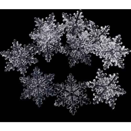 Acrylic Crystal Clear Snowflake Hanging Ornamnets Bead Curtain Pendants Home Wedding Decoration
