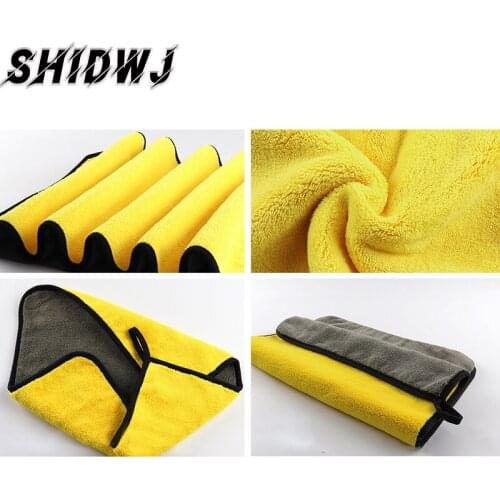 Microfiber Car Goods Cleaning Drying Cloth Hemming for Car Care Cloth Detailing Wash Towel Auto Wash Towel 30x30/40/60CM