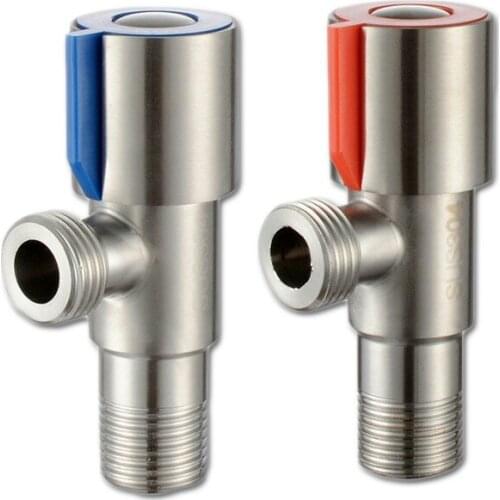 Free shipping Brushed surface bathroom angle valve with single handle basin faucet angle valve and kitchen faucet angle valve