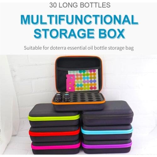 2021 Essential Oil Case 30 Bottles 5ML Perfume Oil Essential Oil Box Travel Portable Carrying Holder Nail Polish Storage Bag