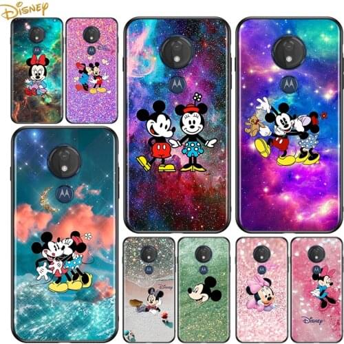 Mickey Minnie colorful for Motorola G9 G8 G E7 E6 One Play Marco Hyper Fusion Stylus Power Edge Plus Black Phone Case