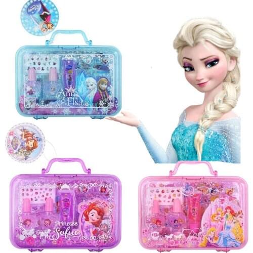 Disney frozen Anna& Elsa Sticker Gift box Snow White Sofia Nail sticker game Classic Toys 3D Sticker Ring Box