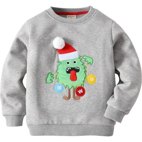 1 2 3 4 5 Y Toddler Boys Hoodies Thicken Cartoon Print Christmas Sweatshirts for Boys Autumn Winter High Quality Kids Pullover