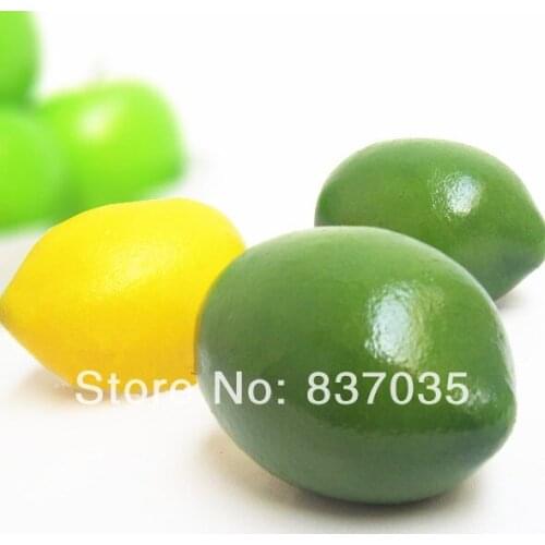 8x5.5x5.5cm Fake Tropical fruit wholesale factory direct simulation decorative props lemon model Arts& Craft Photo shoot props