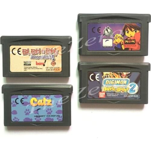 Ed Edd n Eddy Advance Guardian Heroes Catz Digimon Battle Spirit 2 for 32 Bit Handheld Player Video Game Cartridge Console Card