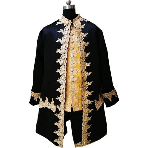 D-395 black Victorian /Civil War mens period costume Medieval Renaissance stage performance/Prince charming William