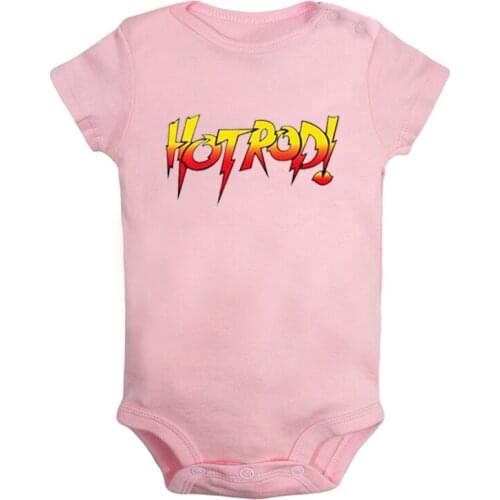 Cool Street Hip Hop Silhouette Cool Hot Rod Character Flame Newborn Baby Girl Boys Clothes Short Sleeve Romper Jumpsuit Outfits