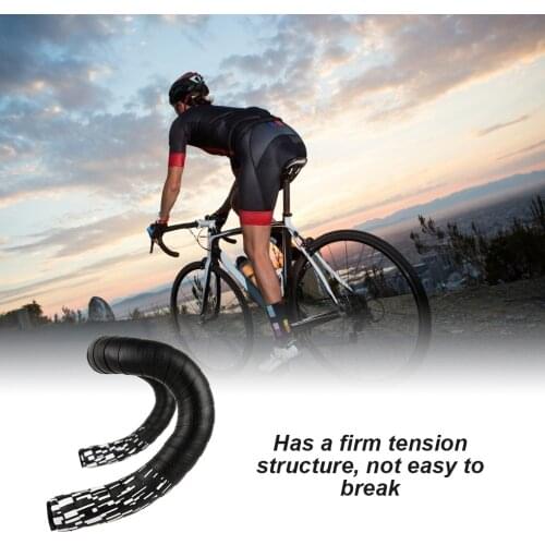 Bicycle Handlebar Tape Elastic Road Bike Bar Wrap Shock Absorption Cycling Grip Tape, Red, White