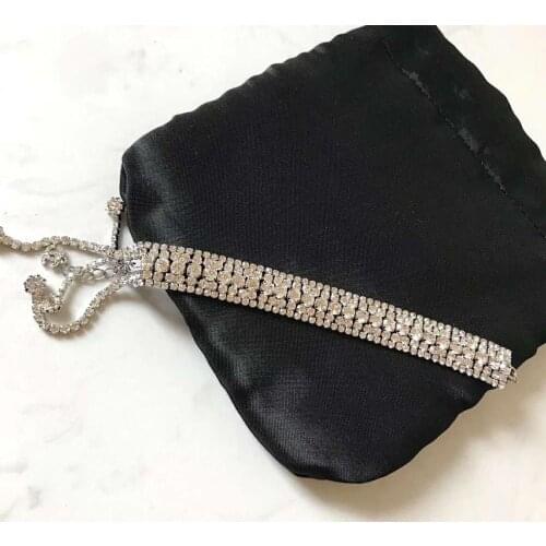 Fashion ows Full Crystal Rhinestone Elastic Tassel Bracelet Gold Bangle Bling Wristband Women Wedding Bridal Jewelry