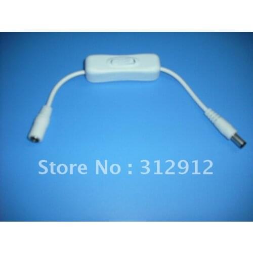 DC switch for single color strip, max 12V/3A load,5.5mm/2.1mm,20cm long cable