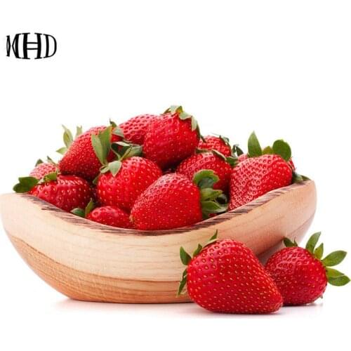 Full Round DIY Diamond Embroidery Strawberry Picture 3D Diamond Painting Fruit Crystal Crystal Inlay Diamond Cross Stitch Decor