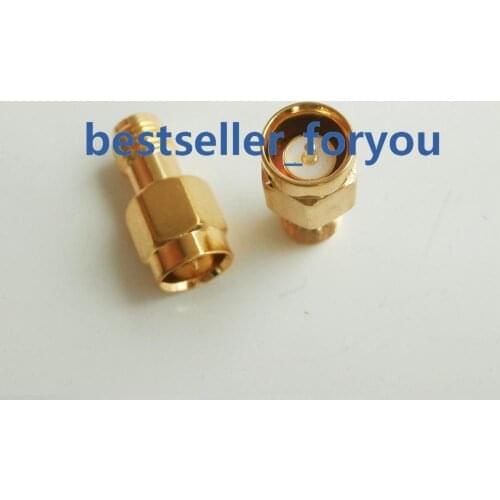 1Pcs SMA Connector Female Plug Center To Quick SMA Connector Male No Screw Push On RF Adapter