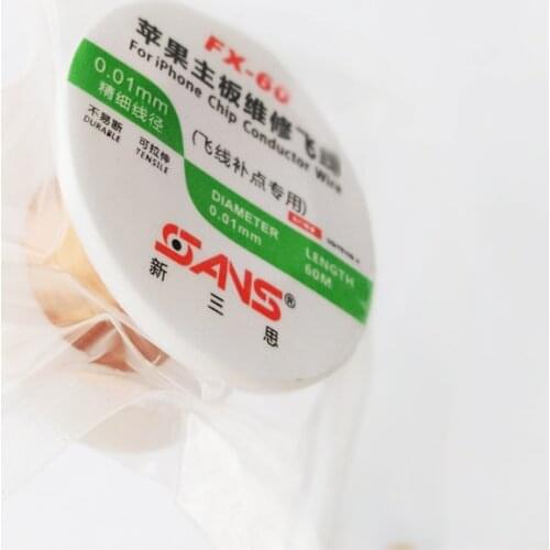 Ultra Thin 0.01mm 0.02mm Insulated Non-insulated Copper Soldering Jump Wire for Mobile Computer PCB BGA Link Fly Line Welding