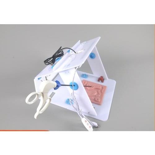 Laparoscopic surgery simulation training device gynecological surgery endoscopy training box with model and tools