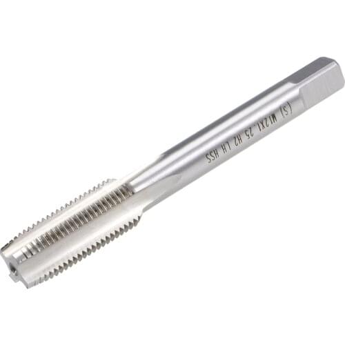 Uxcell Metric Machine Tap Left M12 Thread 1.25 Pitch H2 4 Flutes High Speed Steel