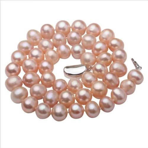 High Quality Pearl Pink White Beads Natural Freshwater Pearl Necklace for Women Choker Necklace Mom Gifts Fine Jewelry Wholesale