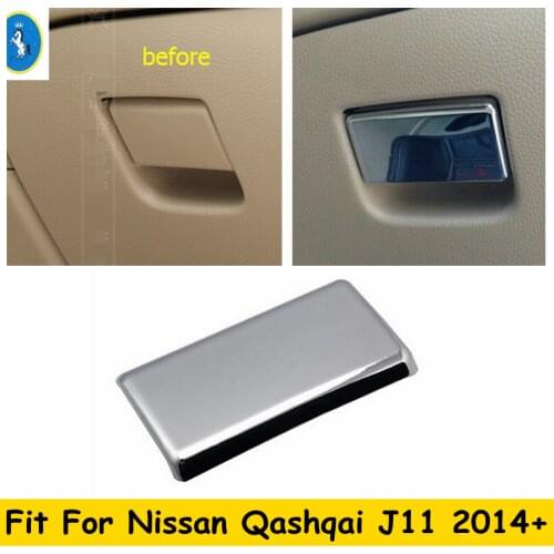 Yimaautotrims Auto Accessory Copilot Glove Storage Box Handle Sequins Cover Trim 1 pcs For Nissan Qashqai J11 2014 - 2020 ABS