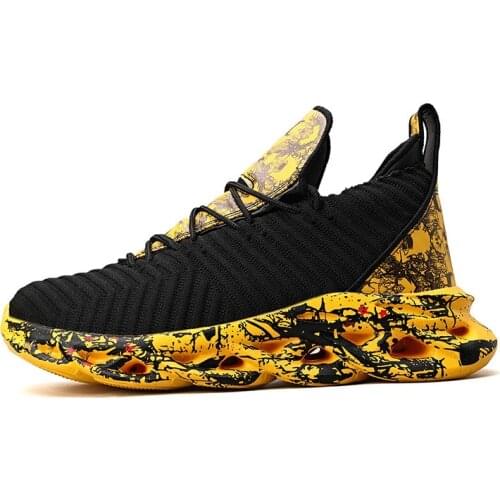 2021 Men Shoes Large Size Sports Breathable High Top Leisure Travel Running Basketball Exercise Shock Absorption Sneaker Women