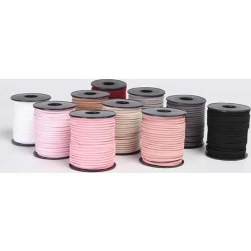 3mm 10yards Suede Fabric rope cord leather rope for packing gift,macrame bag