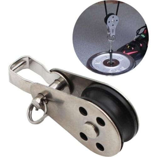 5pcs Stainless Steel Pulley Block Hanging Wire Towing Wheel Swivel Lifting Rope