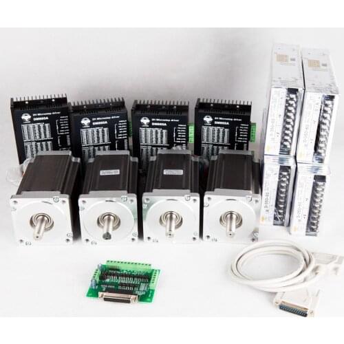 Promotion&EU Free Ship Stepper Motor Kits 4Axis Nema 34 1700oz.in 12N.m 151mm 6A &Driver controller High Torque