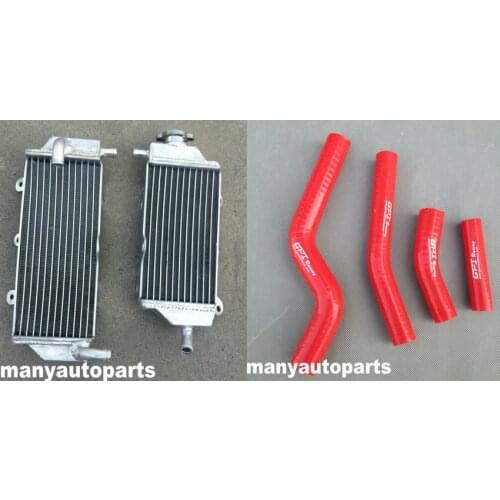 Aluminum Radiator and red hose for YAMAHA WR450F WRF450 WRF 450 2012 2013 2014 2015 12 13 14 15
