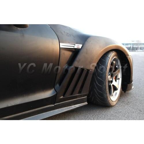 Car Accessories Carbon Fiber VS Style Wider Front Fender with FRP Extension Fit For 2008-2013 R35 GTR Front Fender