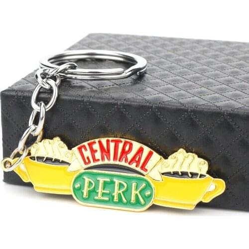 FREE SHIPPING 100pcs/lot New Metal TV Series Friends Keychains Central Perk Keyrings Friends Gifts