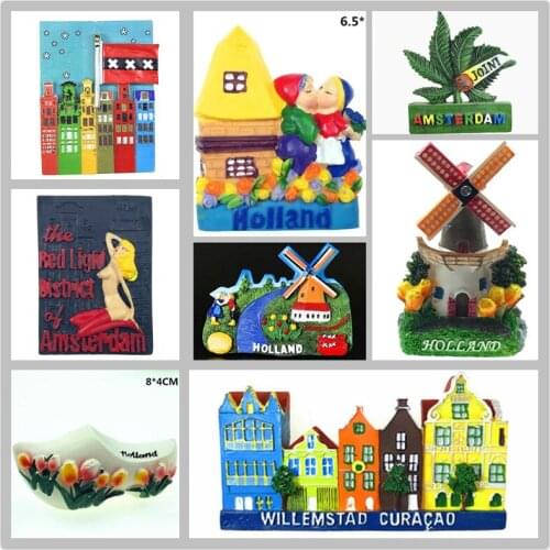 Europe Netherlands Flavor Building Magnet Tourist Souvenirs Refrigerator Magnetic Stickers Decoration Articles Travel Gifts