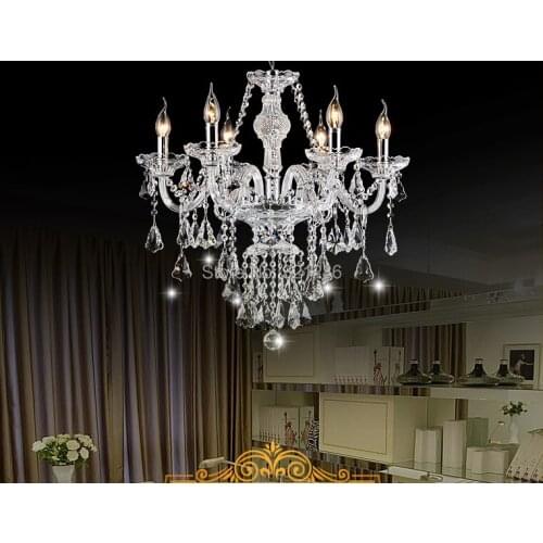 Modern transparent crystal chandelier Hand Blown Crystal Chandelier Light Cristal candle crystal chandelier living room